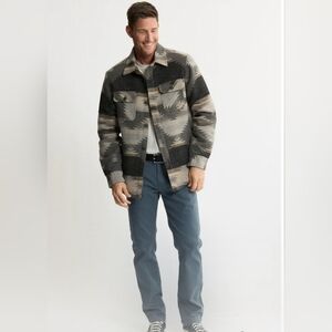 Jachs New York Sherpa Lined Wool Blend Shirt Jacket